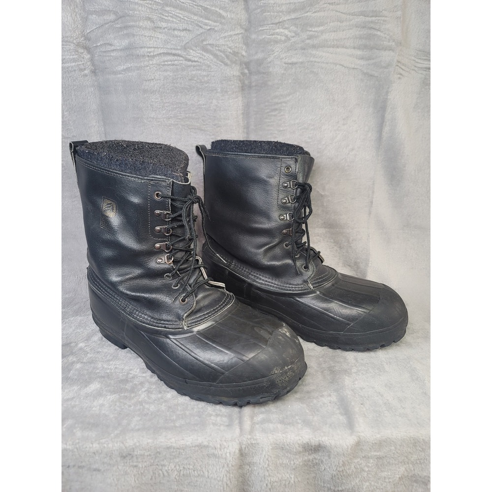 LaCrosse Iceman Pac Insulated Pac Boots Black Leather Rubber Mens 13 Gorpcore